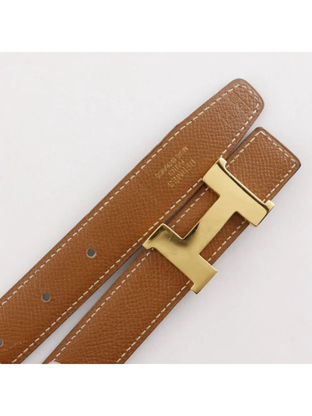 Hermes Constance Belt Reversible Veau Epsom Calf Gold Plated Brown Black